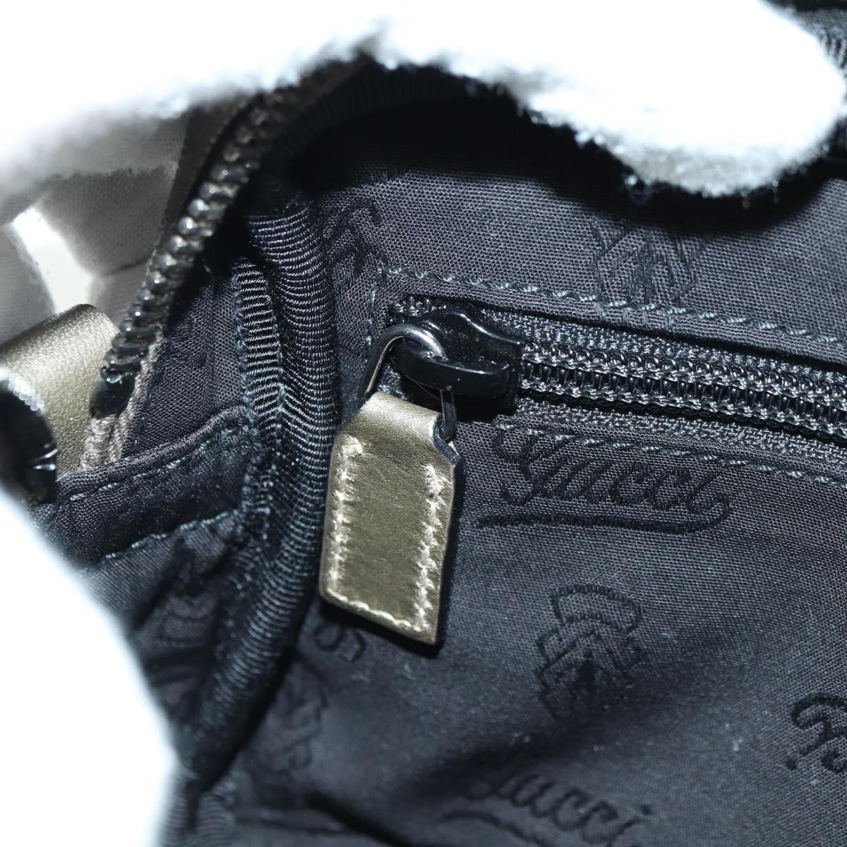 GUCCI GG Implementation Shoulder Bag PVC Gray Silver 201447 Auth am11476V