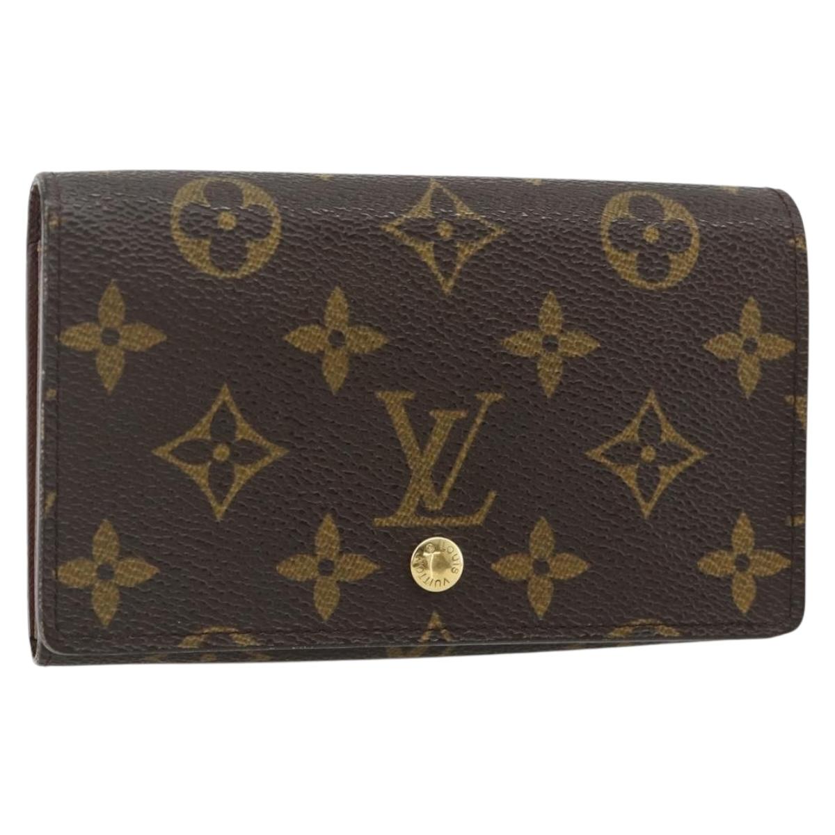LOUIS VUITTON Monogram Porte Monnaie Billets Tresor Wallet M61730 Auth am11492A
