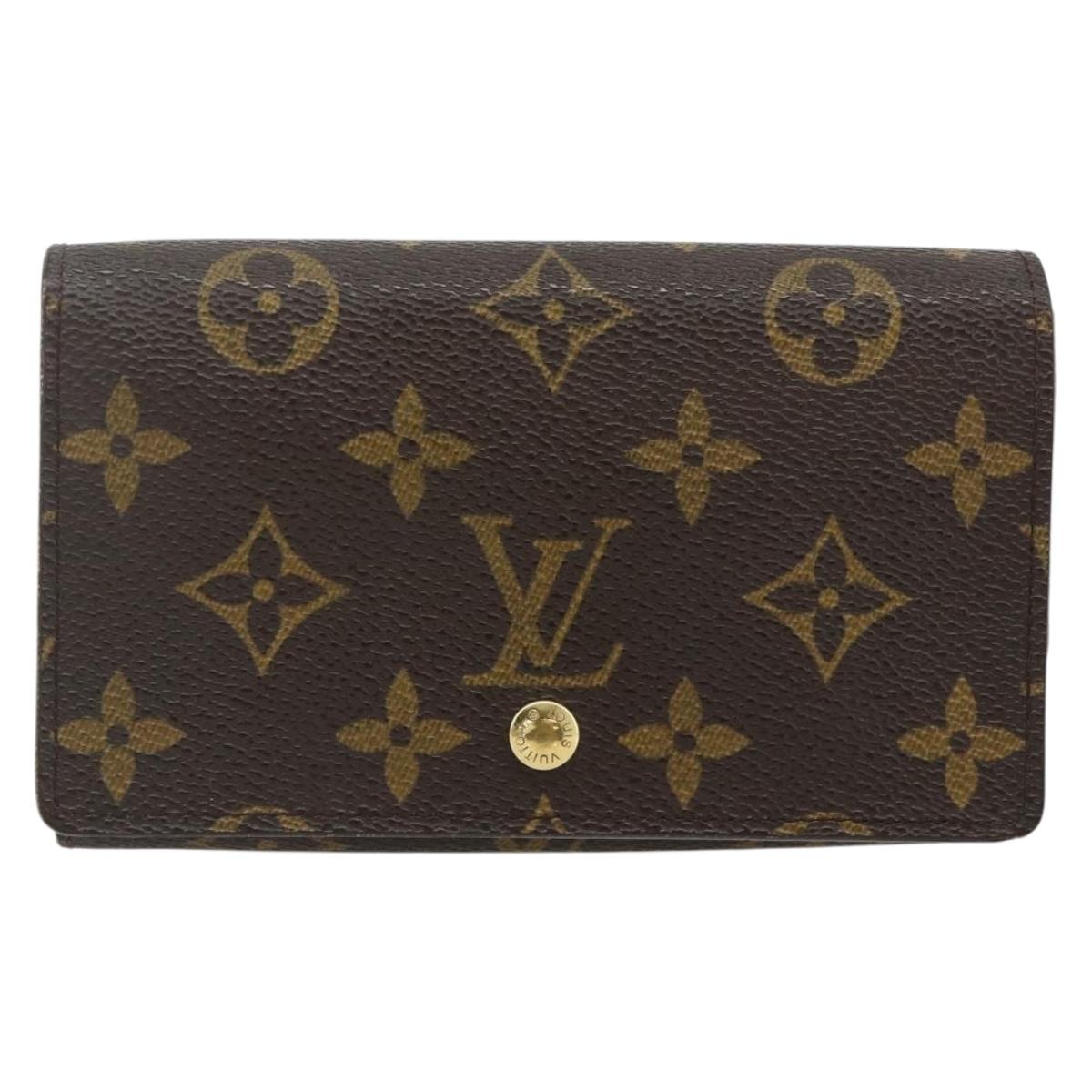 LOUIS VUITTON Monogram Porte Monnaie Billets Tresor Wallet M61730 Auth am11492A