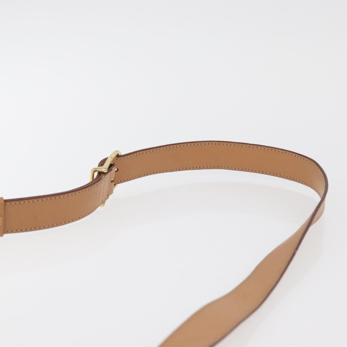 CELINE Macadam Canvas Shoulder Bag PVC Leather Brown Gold Auth am11493A