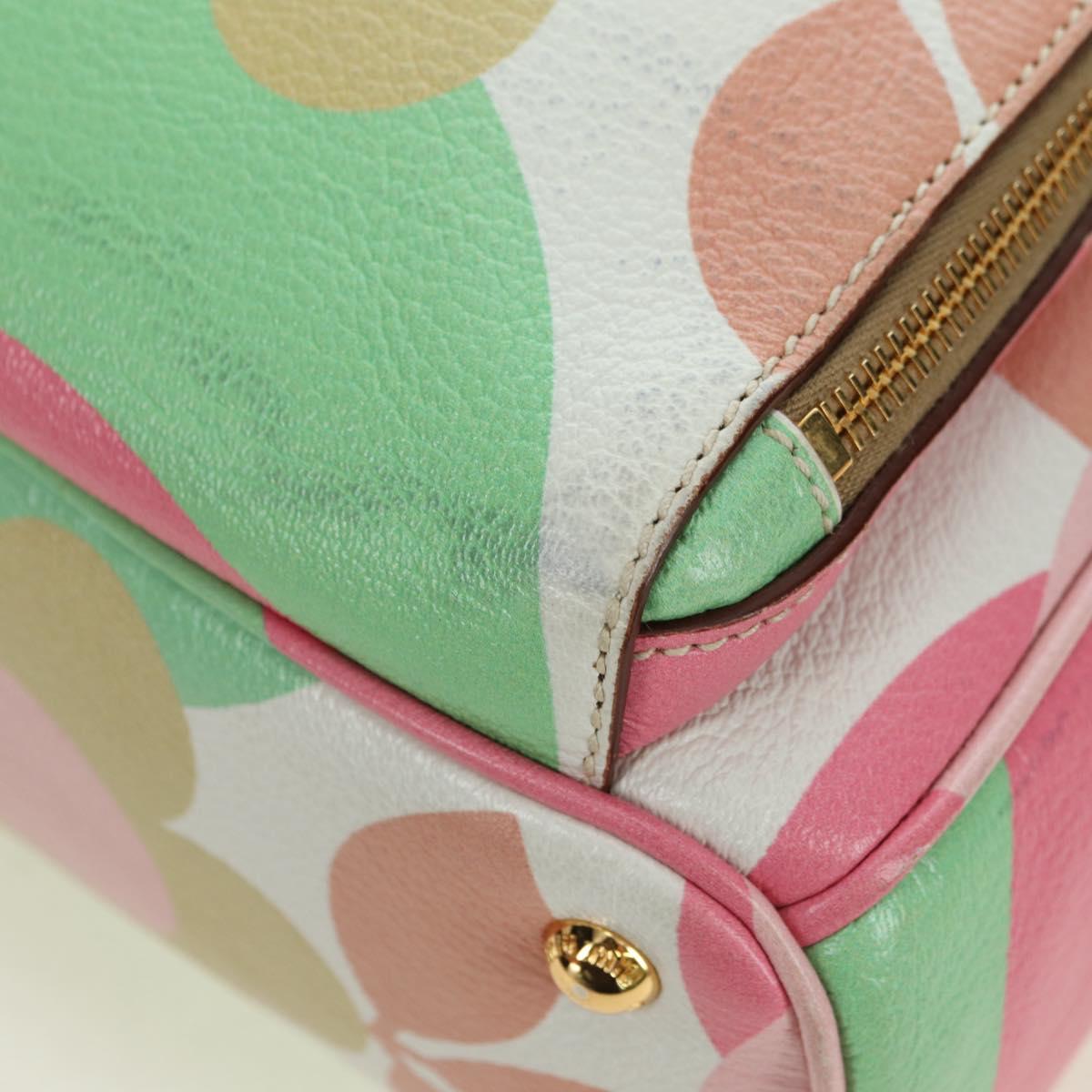 Miu Miu Backpack Leather Multicolor Gold Auth am11496V