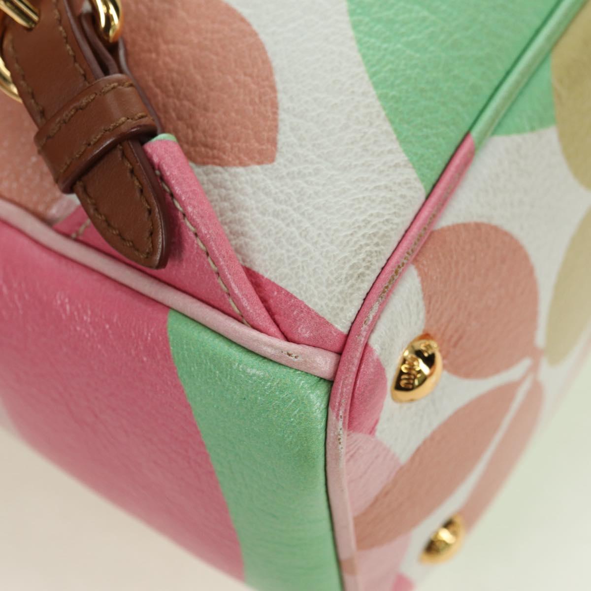 Miu Miu Backpack Leather Multicolor Gold Auth am11496V