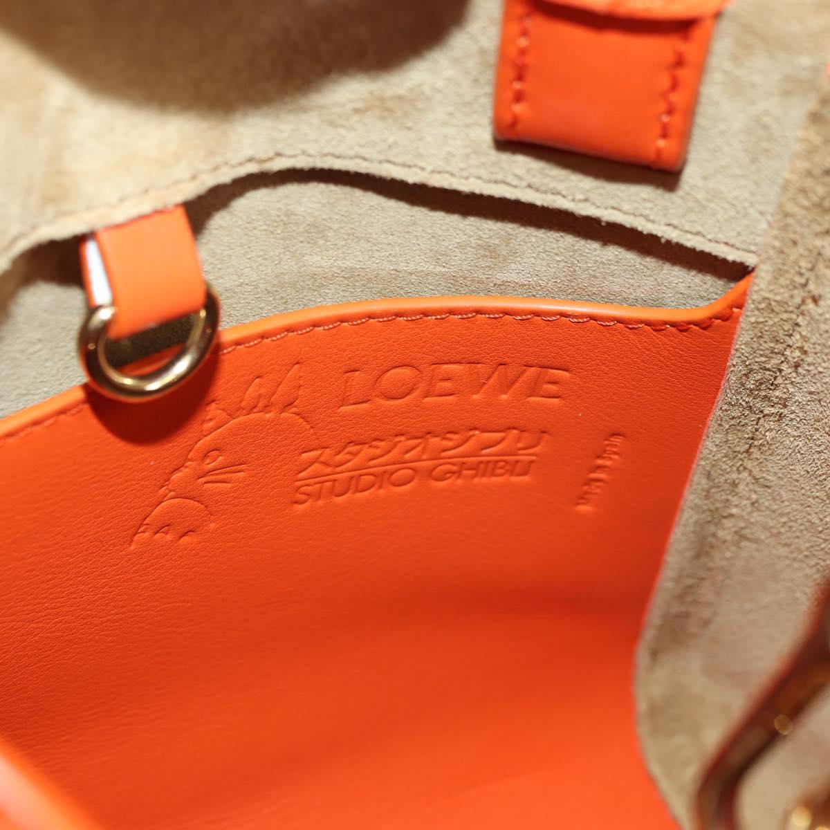 LOEWE × Studio Ghibli Calcifer Nugget Hammock Bag Leather Orange Auth am11499SM
