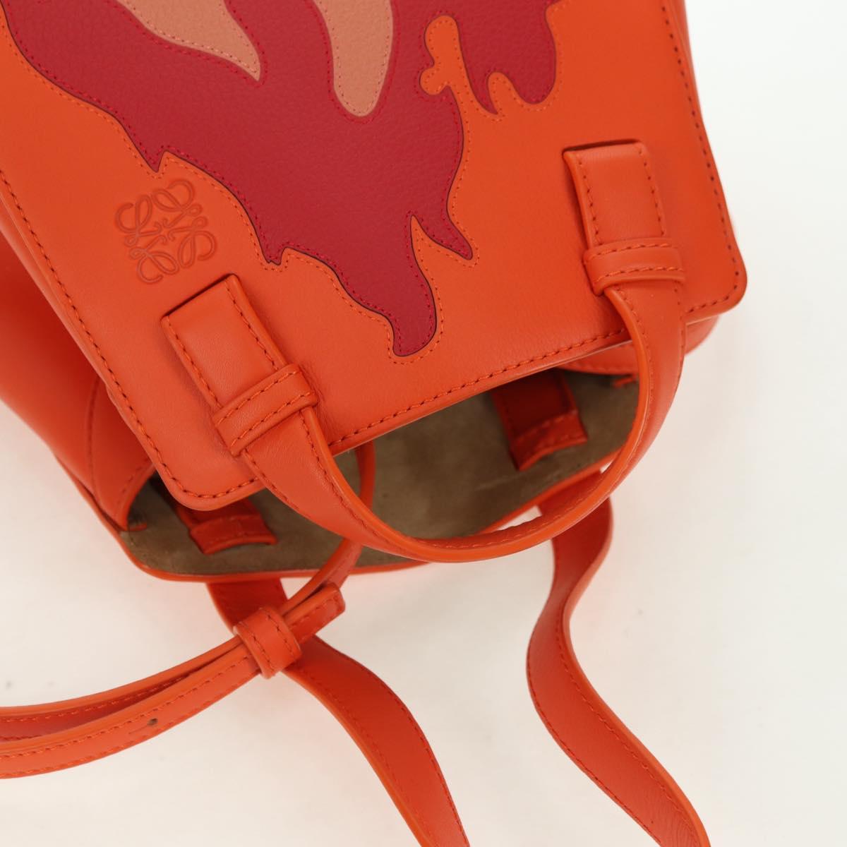 LOEWE × Studio Ghibli Calcifer Nugget Hammock Bag Leather Orange Auth am11499SM