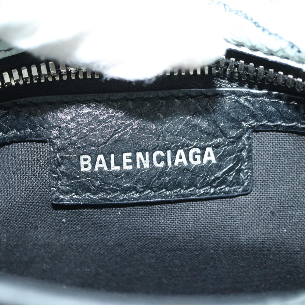 BALENCIAGA Neo Kago City XS Graffiti Bag Leather White 700940 Auth am11504SM