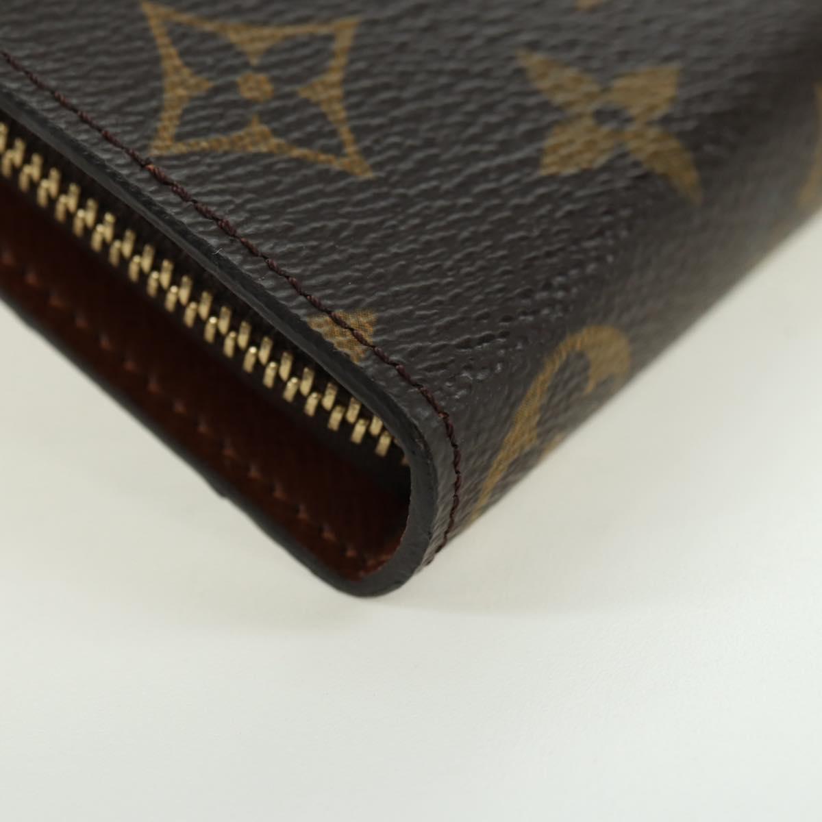 LOUIS VUITTON Monogram Porte Monnaie Zip Long Wallet M61727 LV Auth am11507V