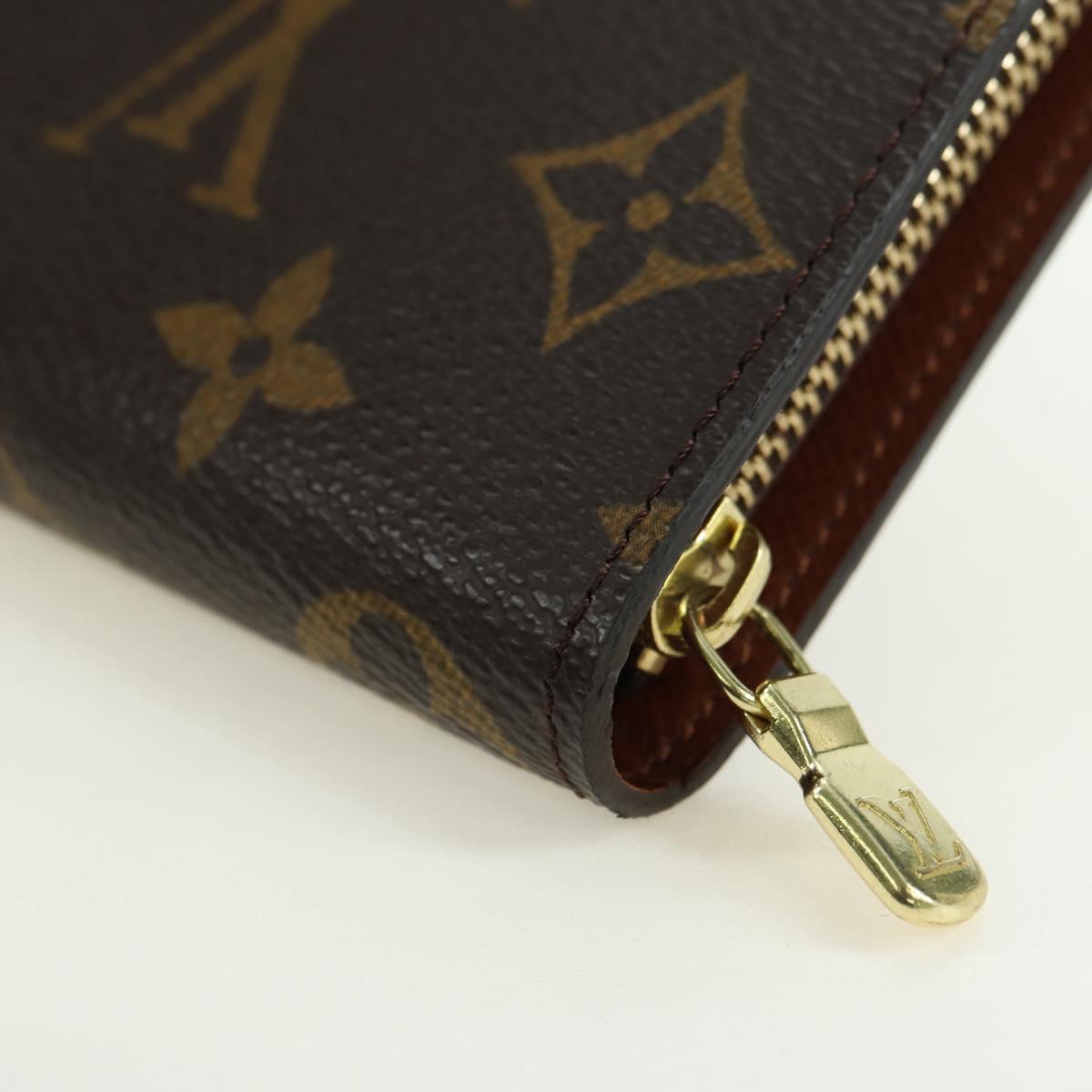 LOUIS VUITTON Monogram Porte Monnaie Zip Long Wallet M61727 LV Auth am11507V