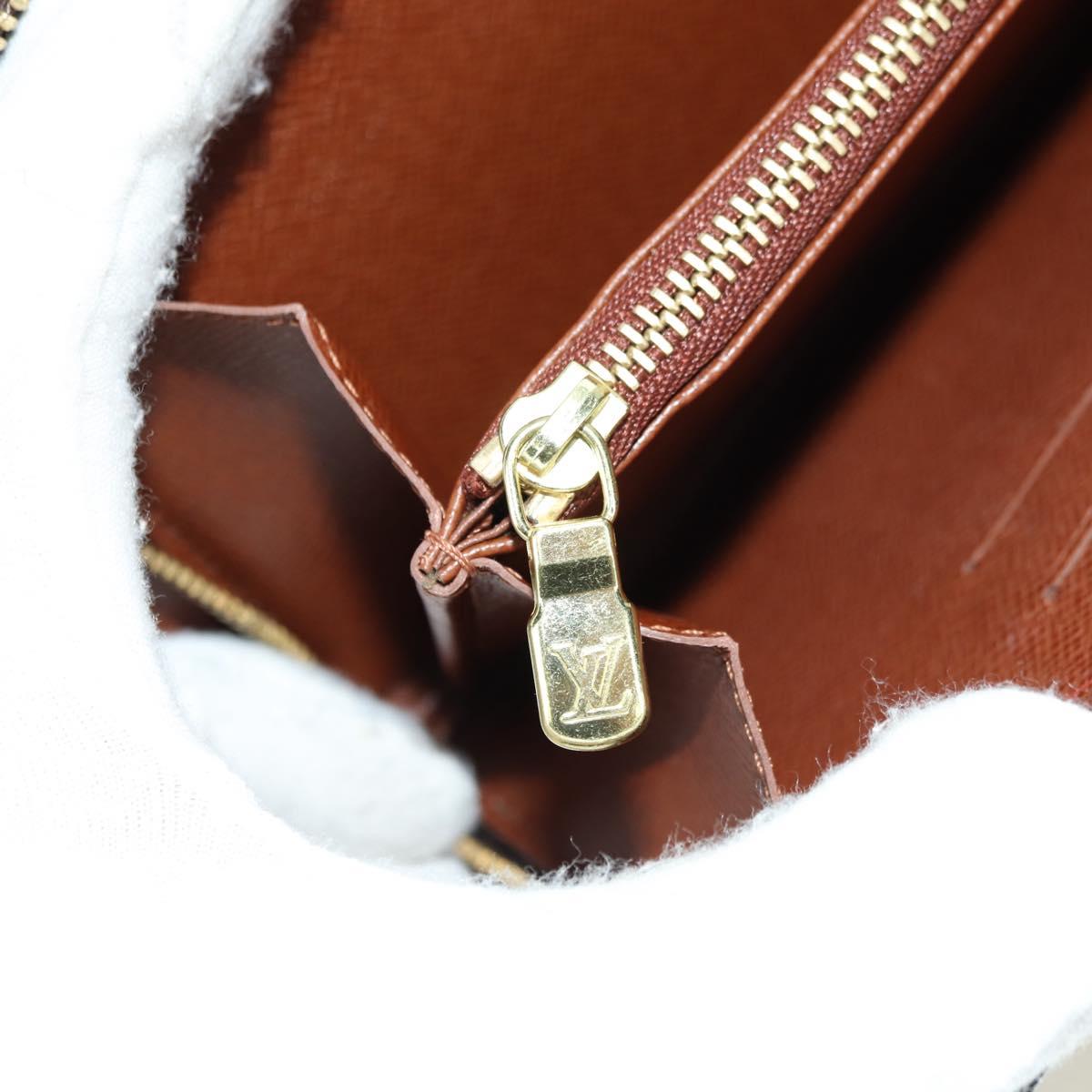 LOUIS VUITTON Monogram Porte Monnaie Zip Long Wallet M61727 LV Auth am11507V