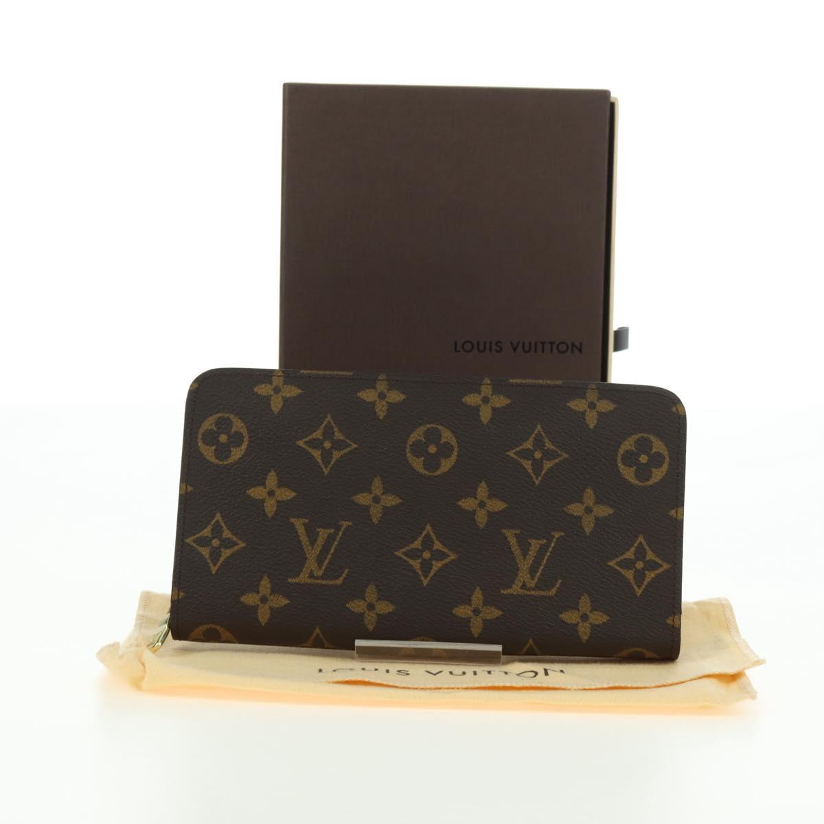 LOUIS VUITTON Monogram Porte Monnaie Zip Long Wallet M61727 LV Auth am11507V