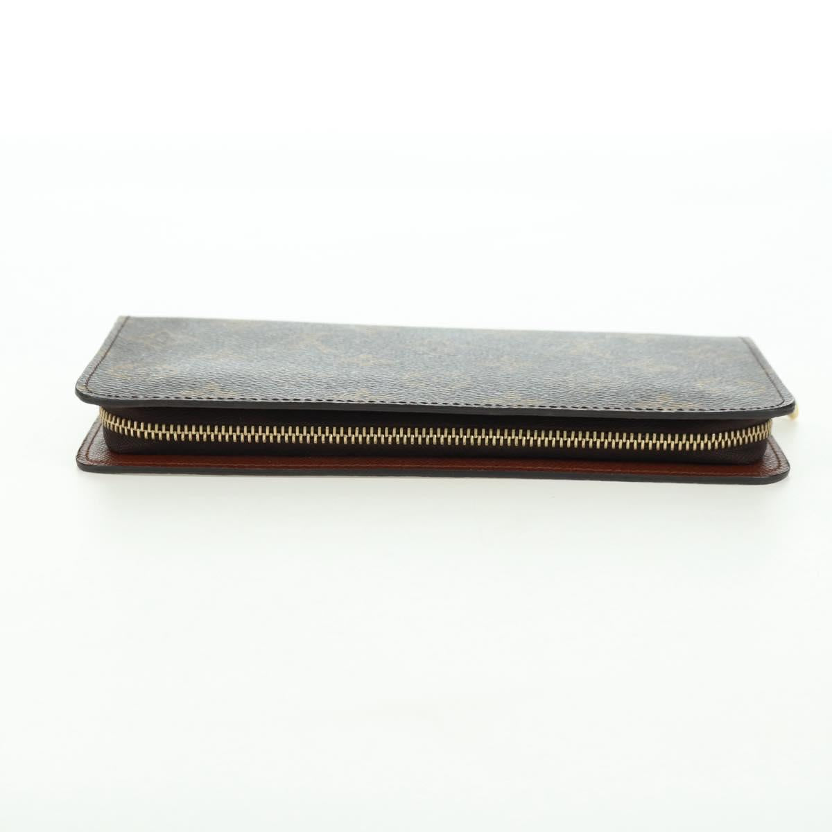 LOUIS VUITTON Monogram Porte Monnaie Zip Long Wallet M61727 LV Auth am11507V
