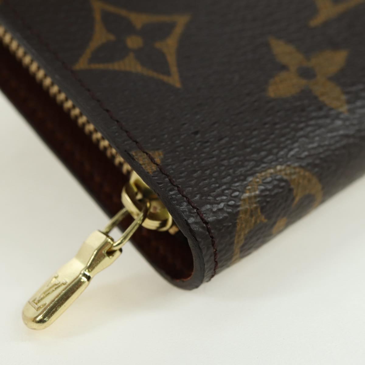 LOUIS VUITTON Monogram Porte Monnaie Zip Long Wallet M61727 LV Auth am11507V