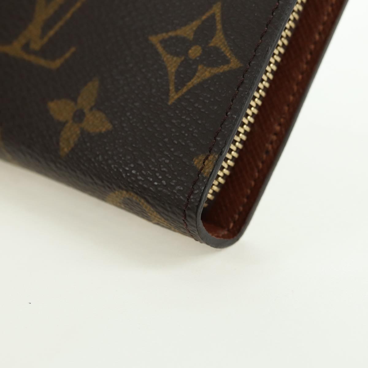 LOUIS VUITTON Monogram Porte Monnaie Zip Long Wallet M61727 LV Auth am11507V