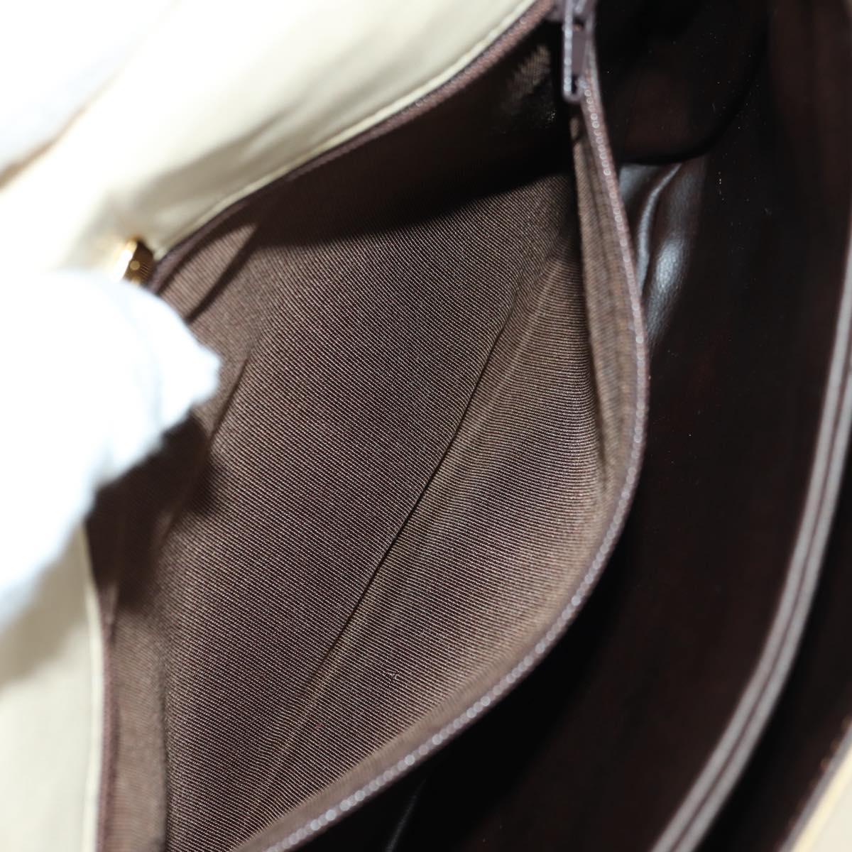 BALLY Shoulder Bag Leather Beige Gold Auth am11516A