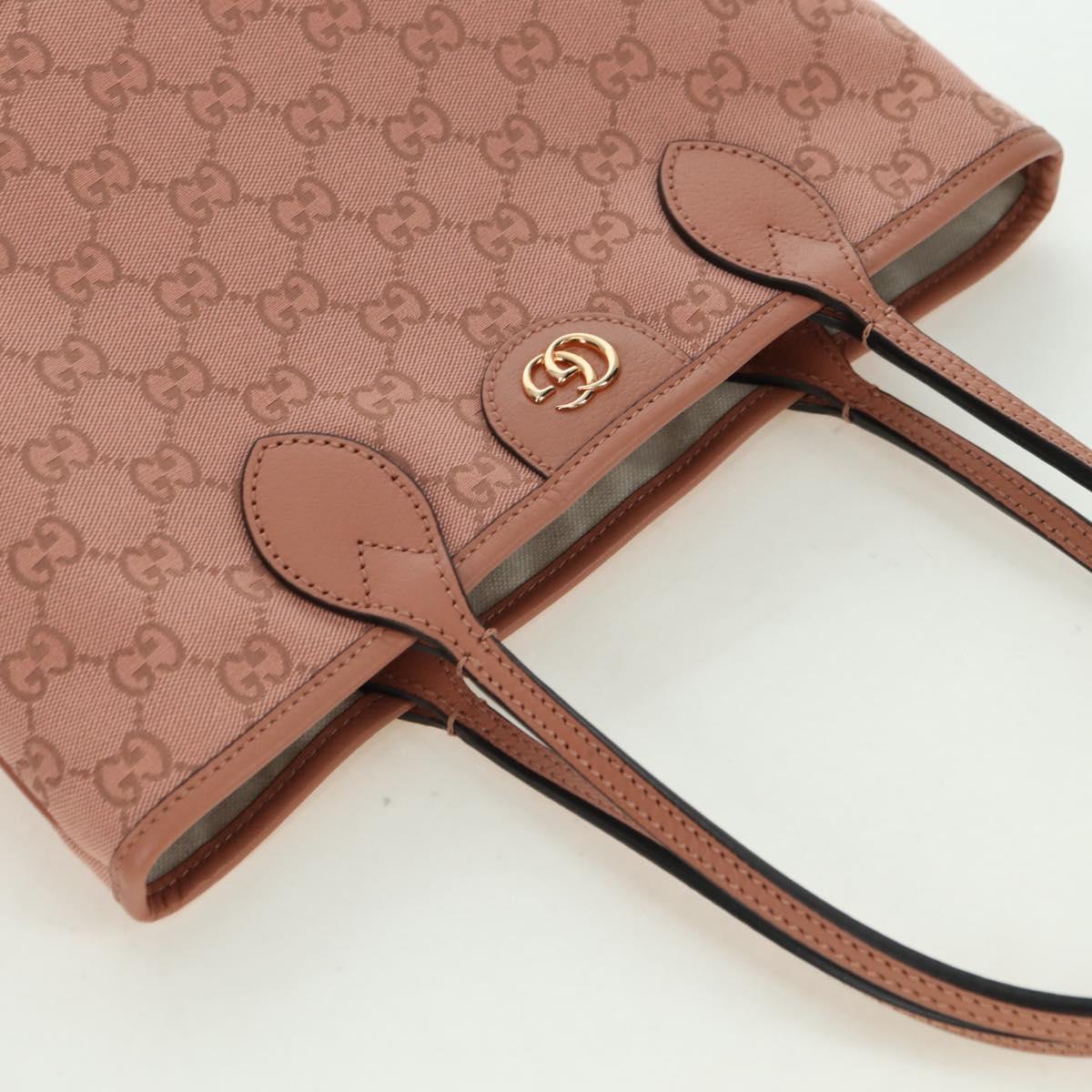 GUCCI GG Canvas Ophidia Tote Bag Pink 742102 525040 Auth am11524SAM