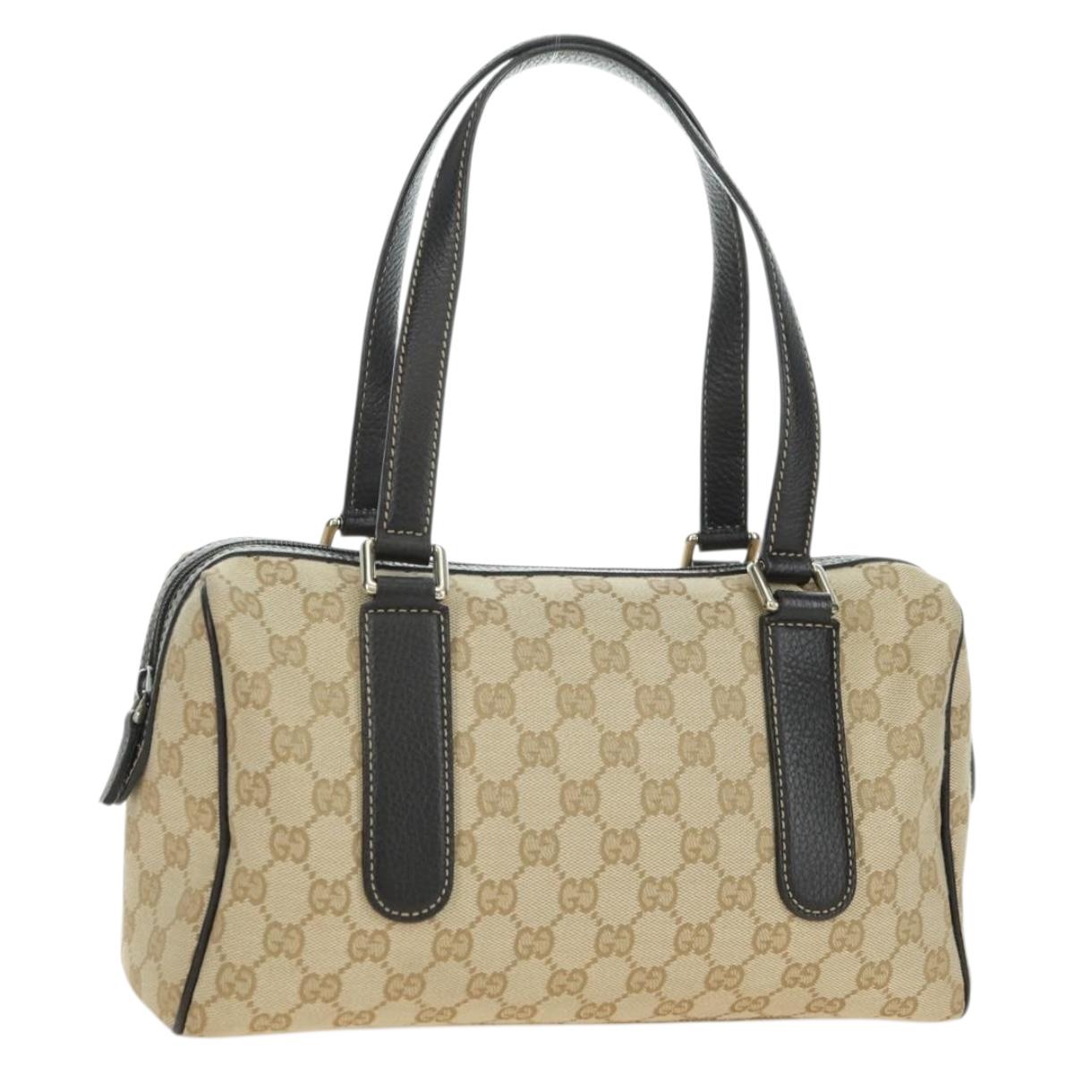 GUCCI GG Canvas Hand Bag Outlet Beige Gold 257289 Auth am11534V