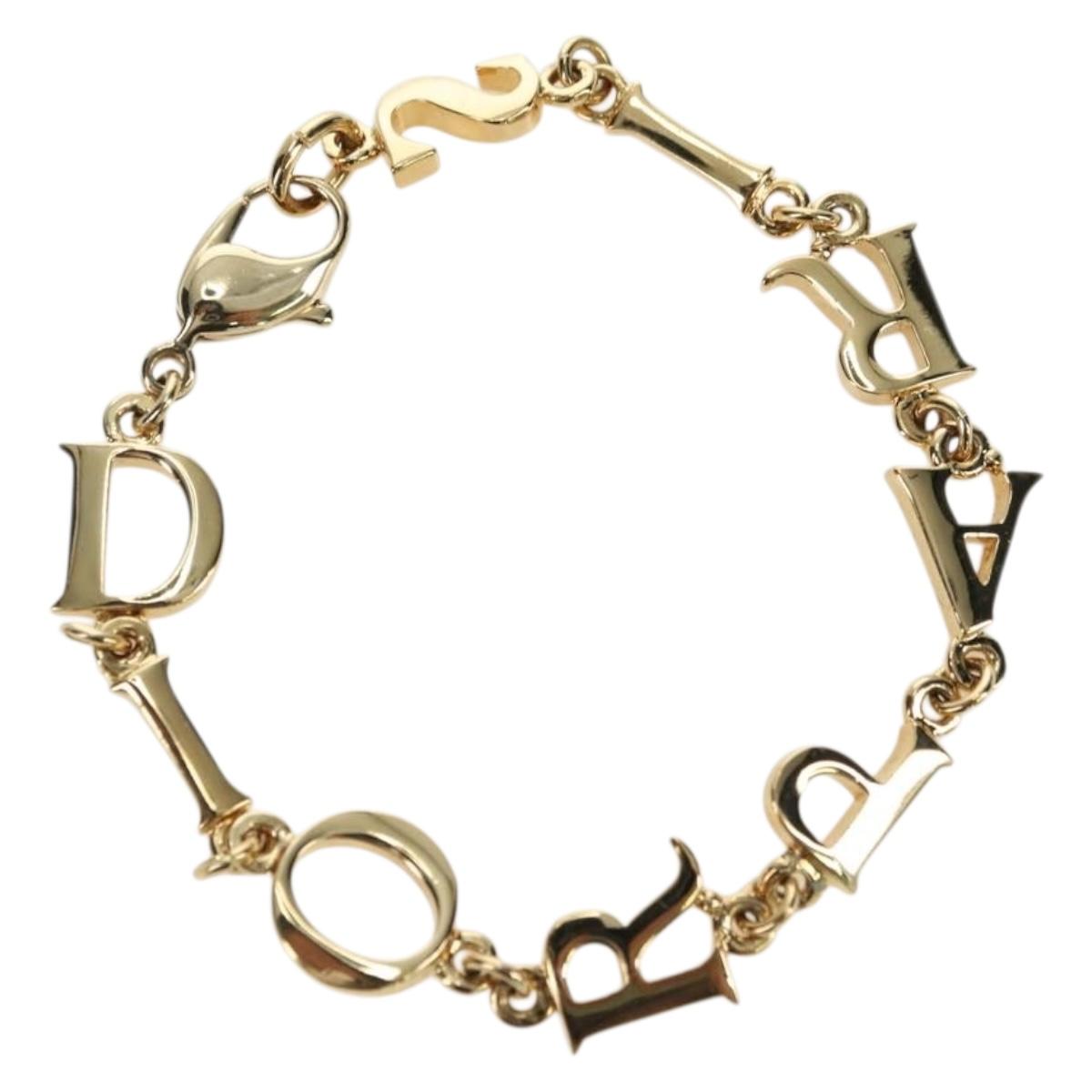 Christian Dior Bracelet metal Gold Auth am11538V