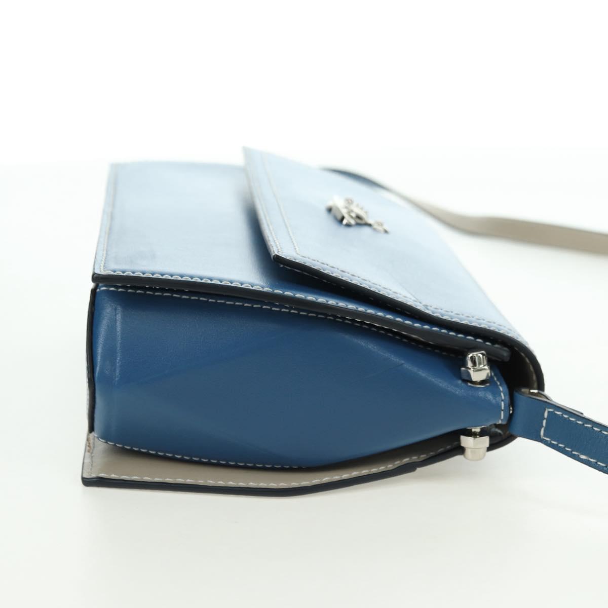 Vivienne Westwood Shoulder Bag Leather Blue Silver Auth am11542A