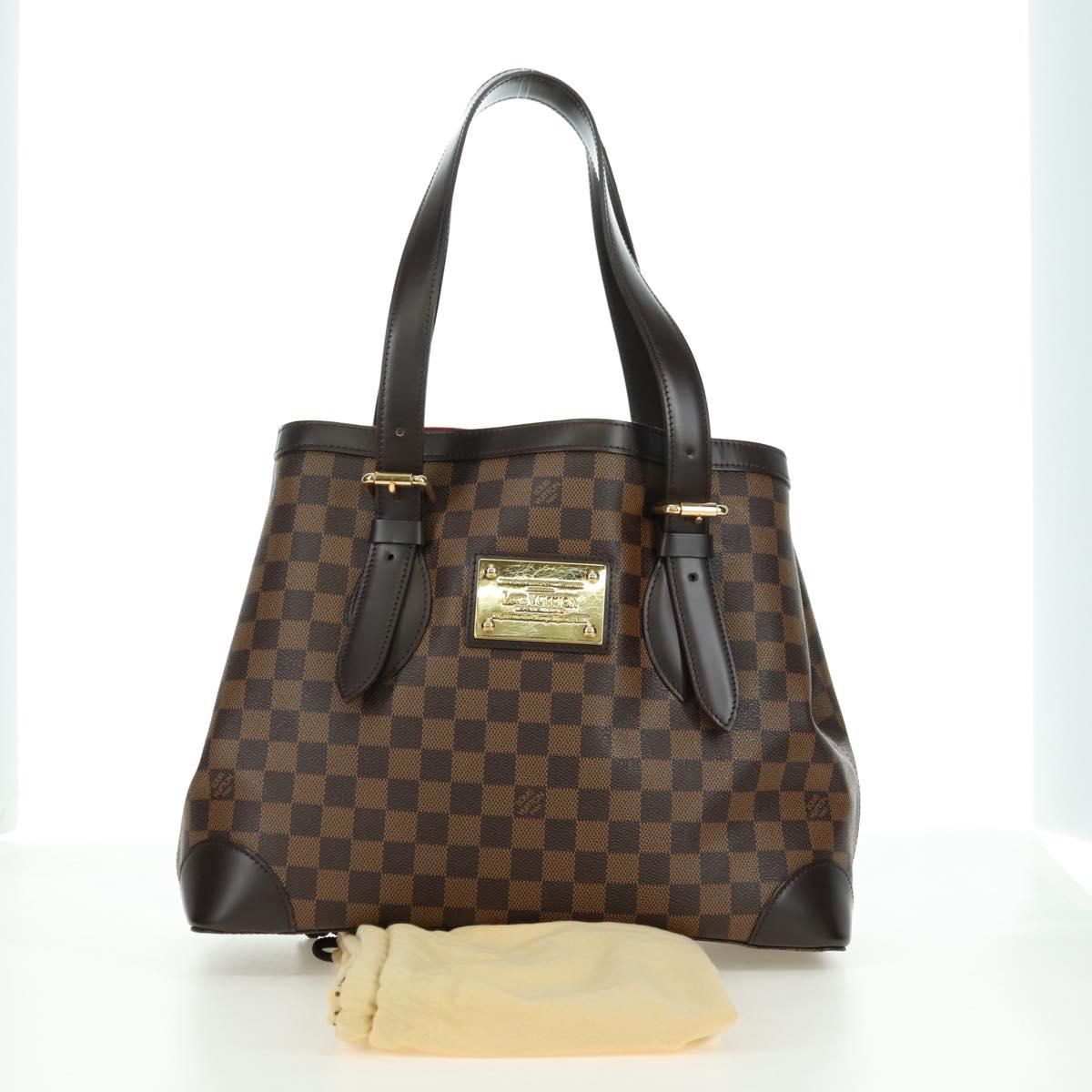 LOUIS VUITTON Damier Ebene Hampstead MM Tote Bag N51204 LV Auth am11544V