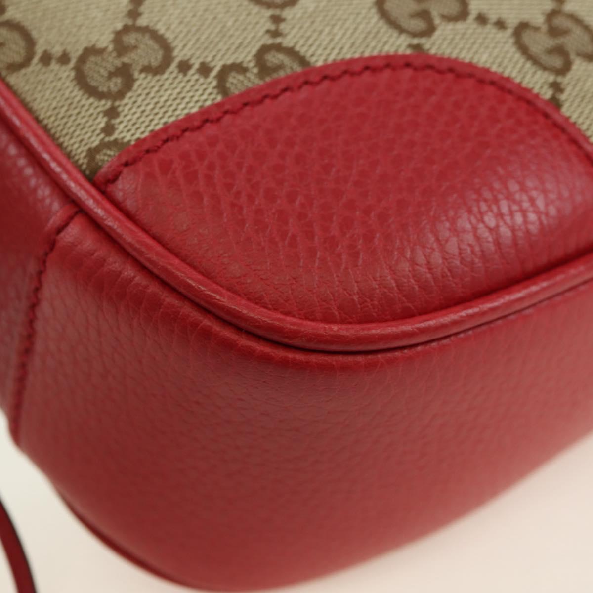 GUCCI GG Canvas Shoulder Bag Beige Gold 449413 Auth am11547V