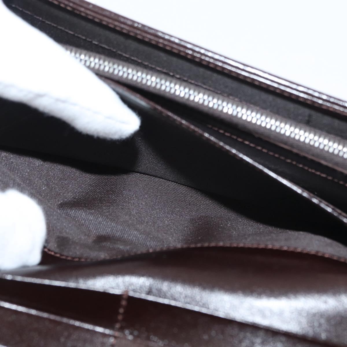 FENDI Zucca Canvas Long Wallet Black Brown Auth am11551V