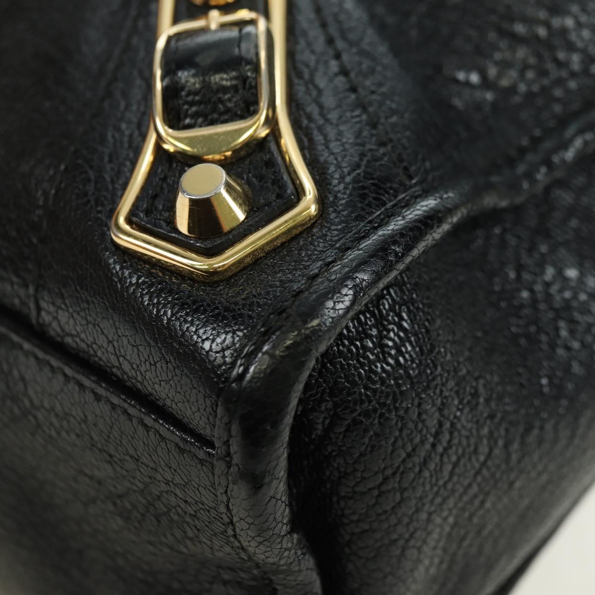 BALENCIAGA City Hand Bag Leather 2way Black Gold 432831 Auth am11565V