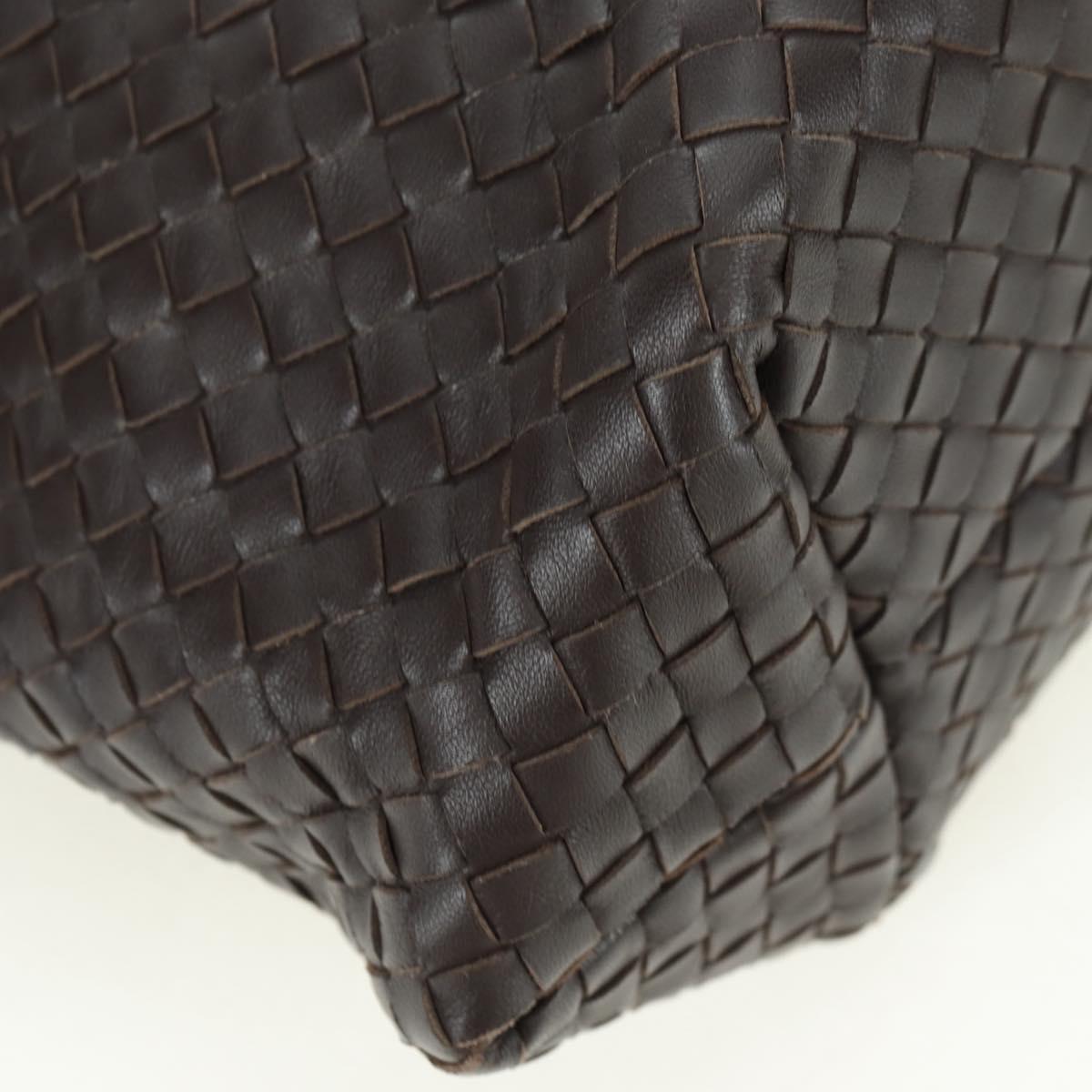 BOTTEGA VENETA INTRECCIATO Ready Lock Tote Bag Leather Brown Auth am11570SAV
