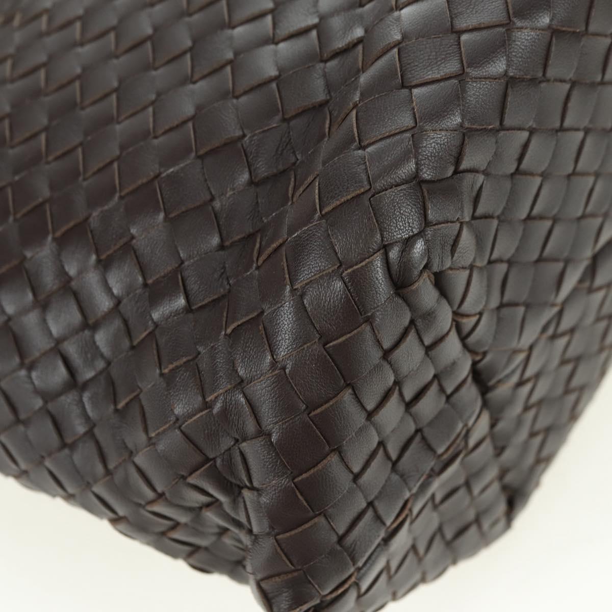 BOTTEGA VENETA INTRECCIATO Ready Lock Tote Bag Leather Brown Auth am11570SAV