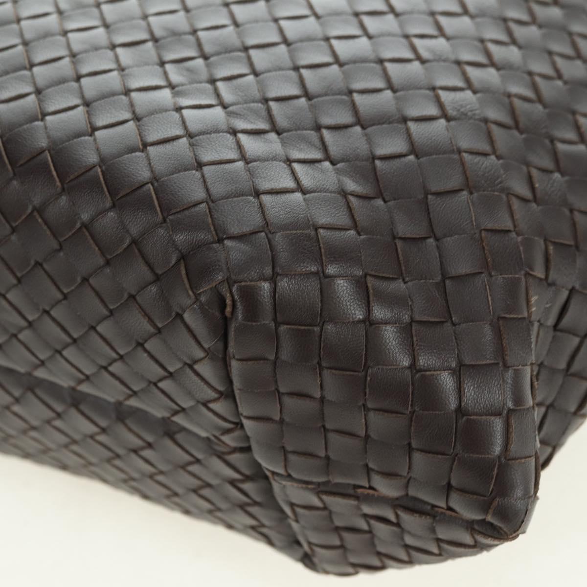 BOTTEGA VENETA INTRECCIATO Ready Lock Tote Bag Leather Brown Auth am11570SAV