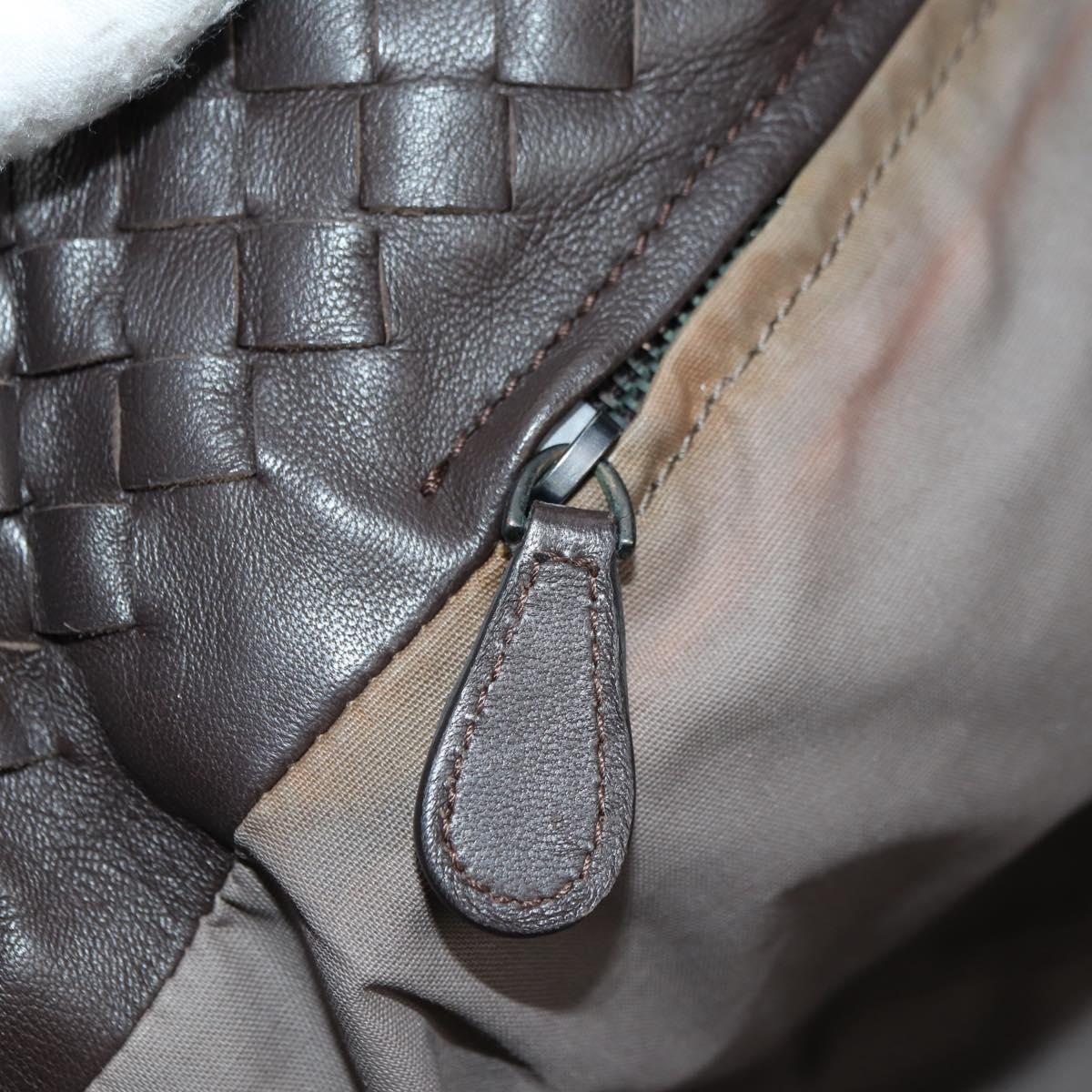BOTTEGA VENETA INTRECCIATO Ready Lock Tote Bag Leather Brown Auth am11570SAV