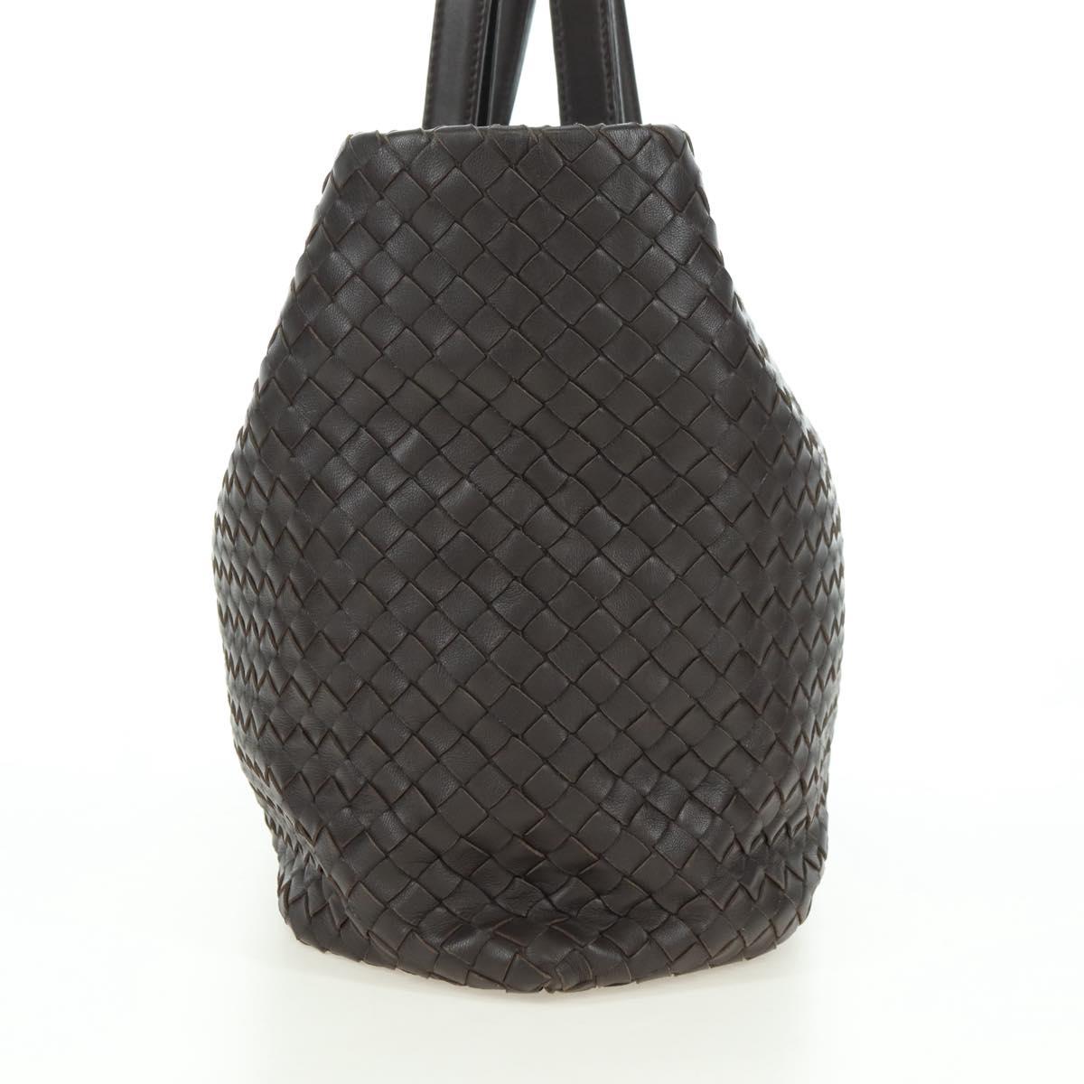 BOTTEGA VENETA INTRECCIATO Ready Lock Tote Bag Leather Brown Auth am11570SAV