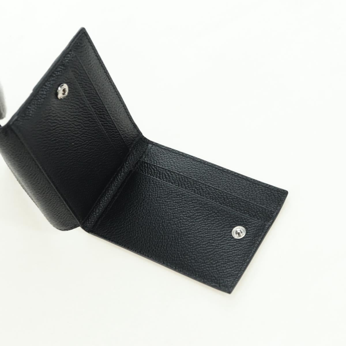 PRADA Card Case Leather Black Auth am11572V