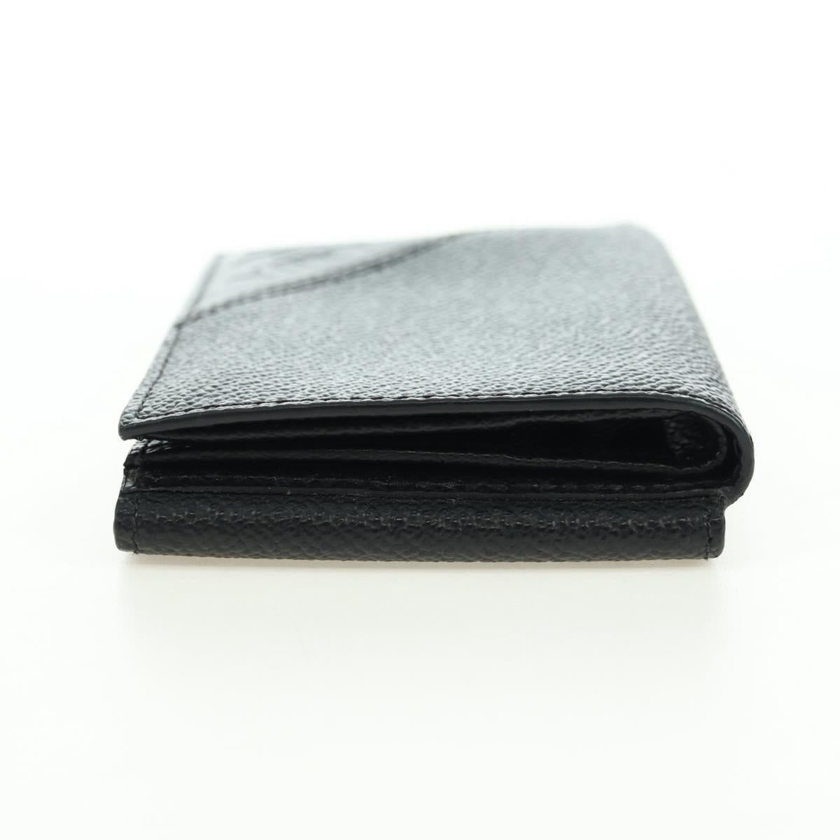 PRADA Card Case Leather Black Auth am11572V