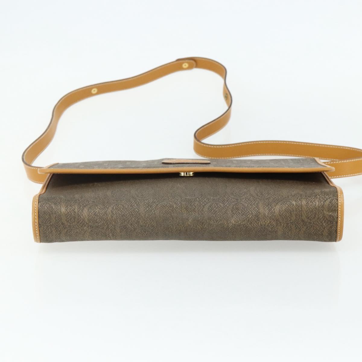 GUCCI Shoulder Bag PVC Leather Beige Gold 004 112 0289 Auth am11603