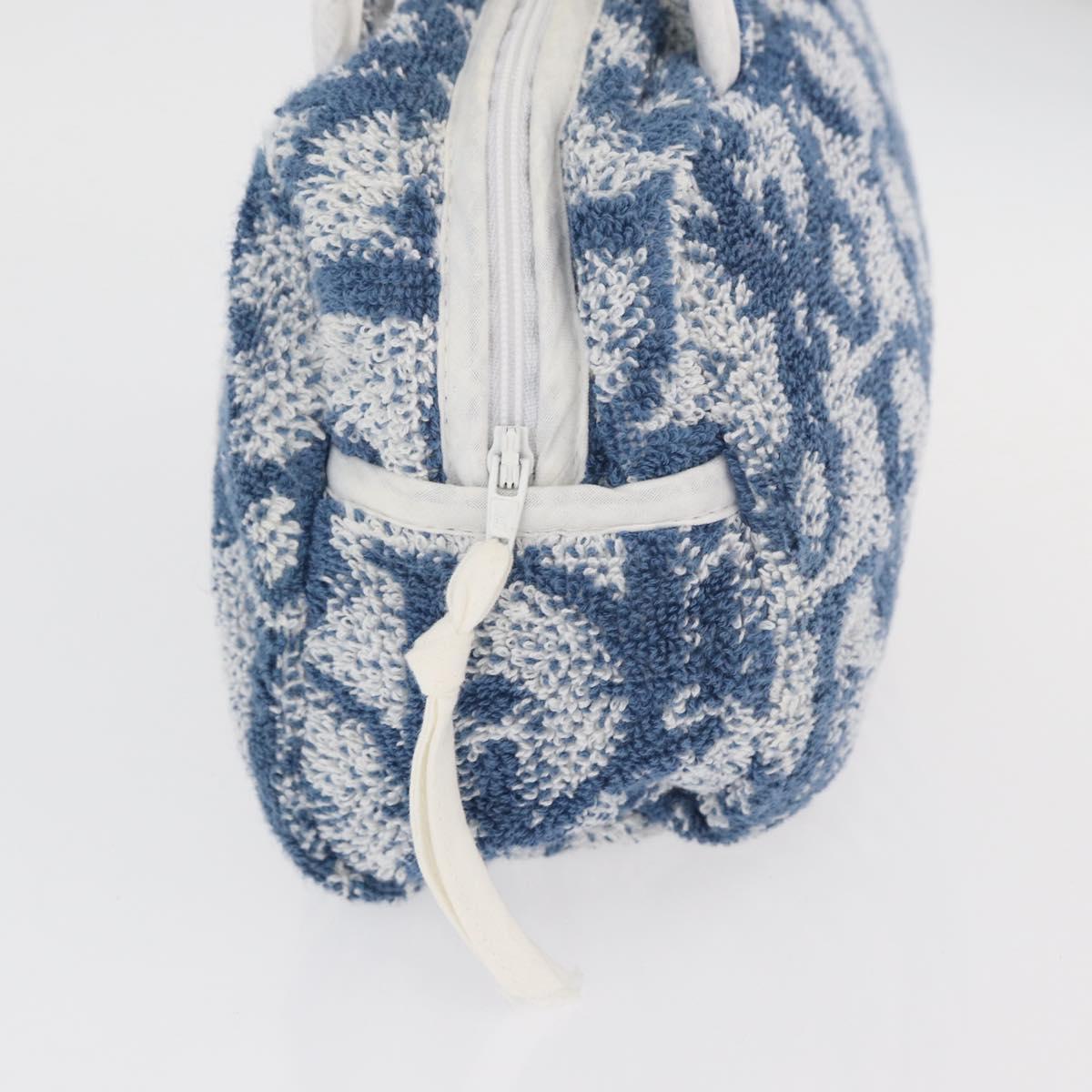 Christian Dior Trotter Canvas No.2 Hand Bag pile Blue Auth am11606A