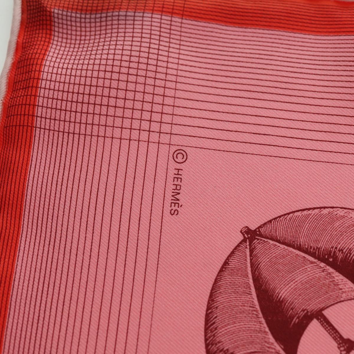 HERMES Carre 45 Scarf ""CATALOGUE D'OBJETS"" Silk Orange Auth am11610M