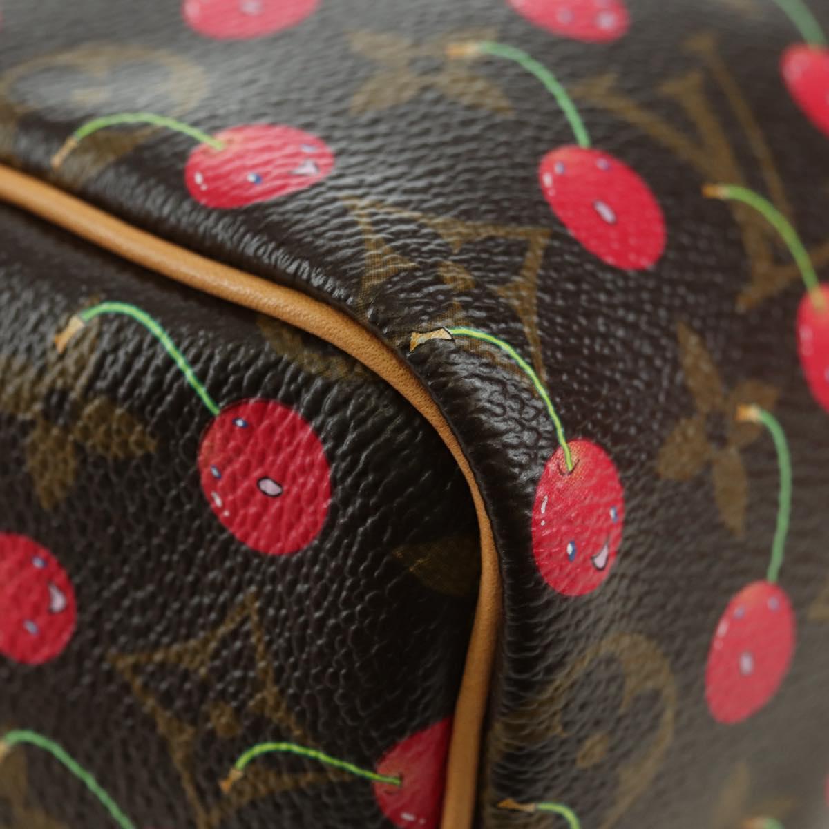 LOUIS VUITTON Monogram Cherry Speedy 25 Hand Bag M41528 LV Auth am11611SM