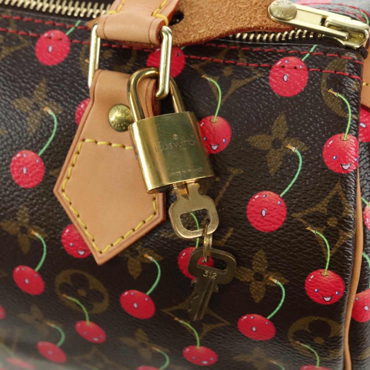 LOUIS VUITTON Monogram Cherry Speedy 25 Hand Bag M41528 LV Auth am11611SM