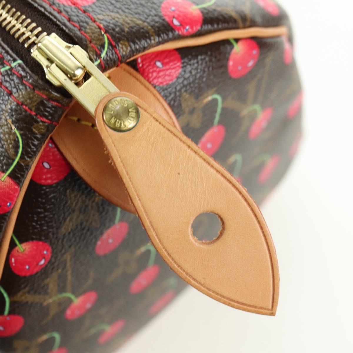 LOUIS VUITTON Monogram Cherry Speedy 25 Hand Bag M41528 LV Auth am11611SM