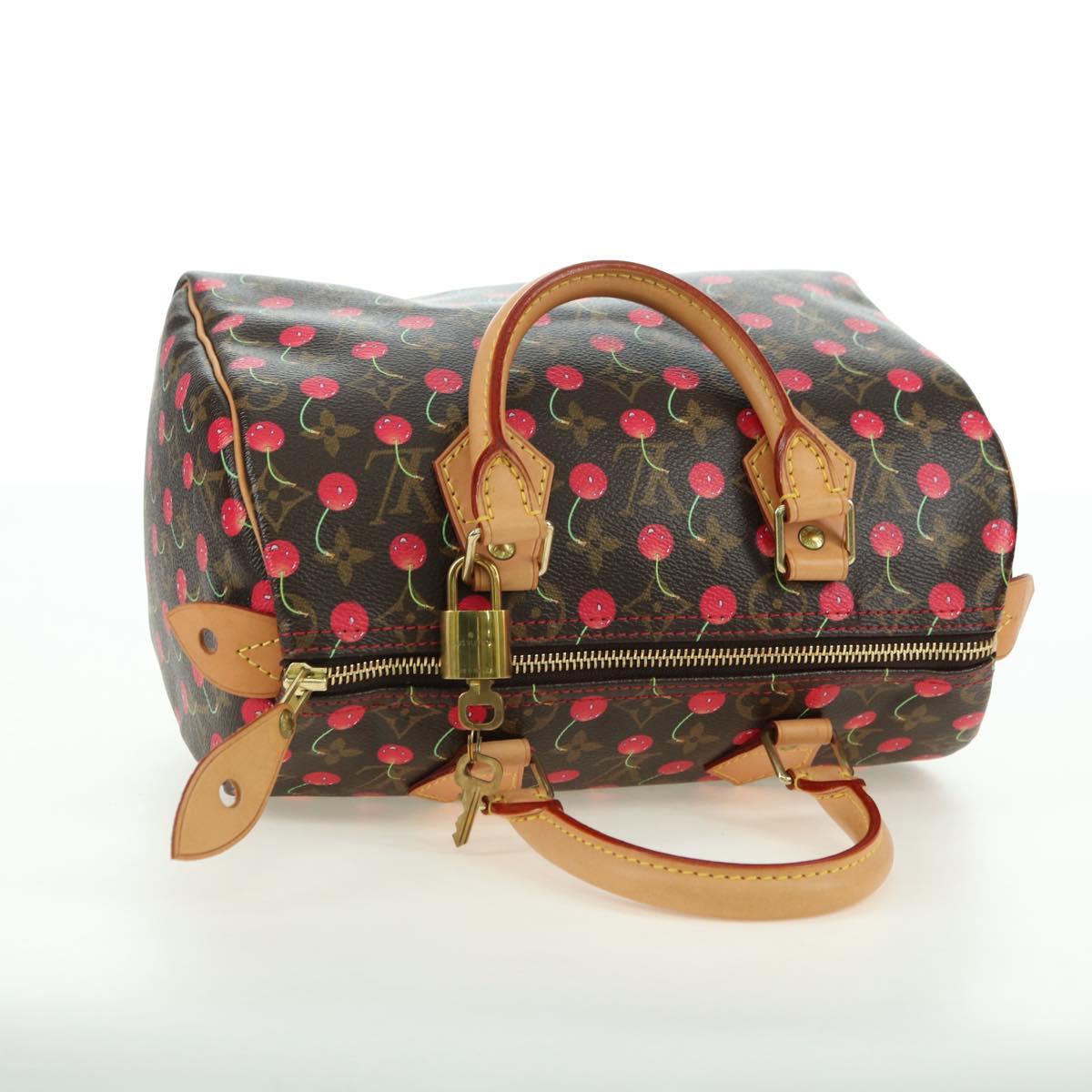 LOUIS VUITTON Monogram Cherry Speedy 25 Hand Bag M41528 LV Auth am11611SM