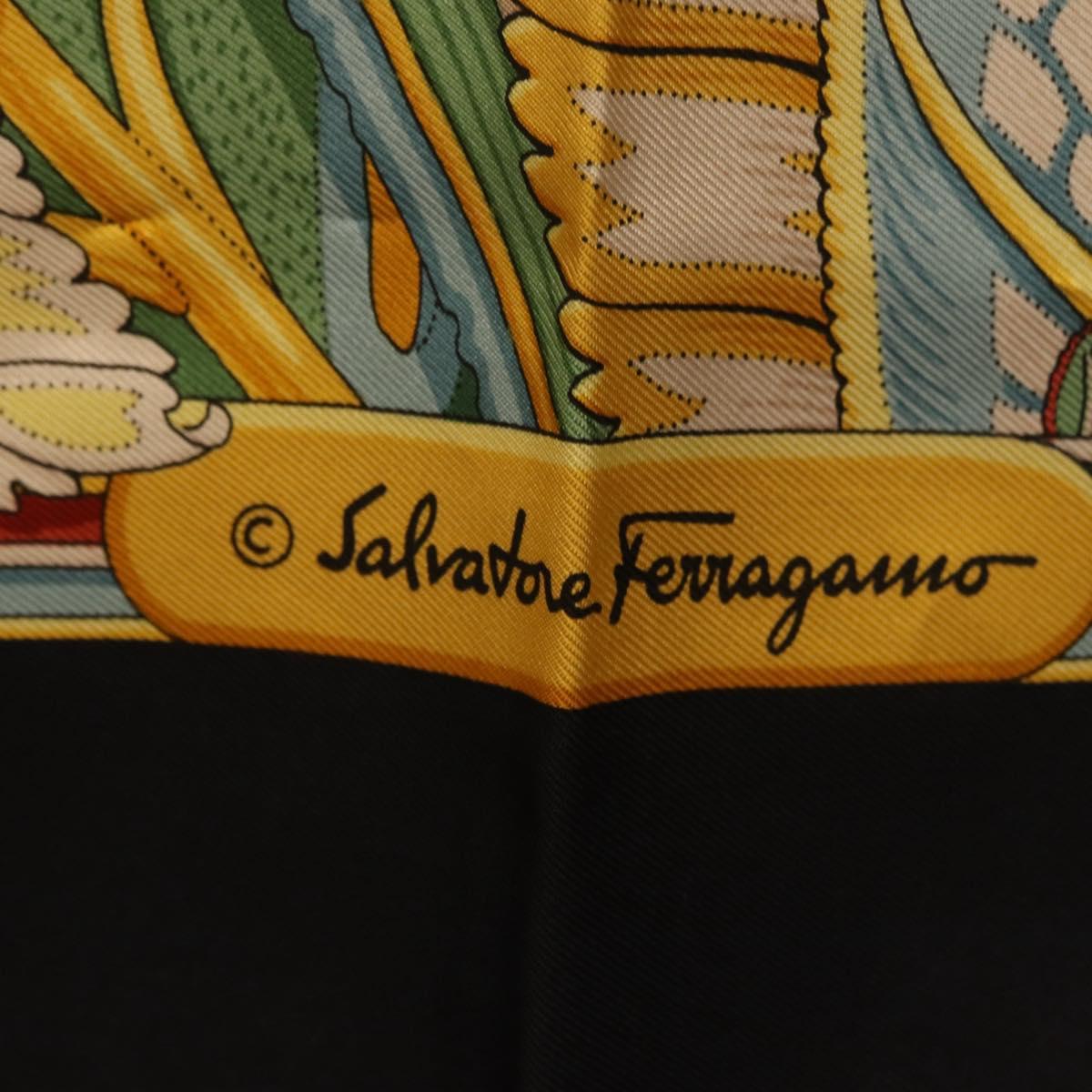Salvatore Ferragamo Scarf Silk Navy Auth am11615A