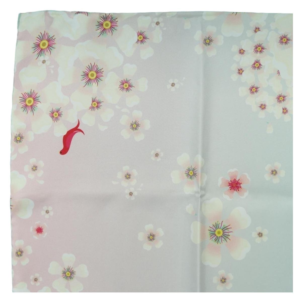 Van Cleef & Arpels Scarf Silk Light Blue Auth am11617M