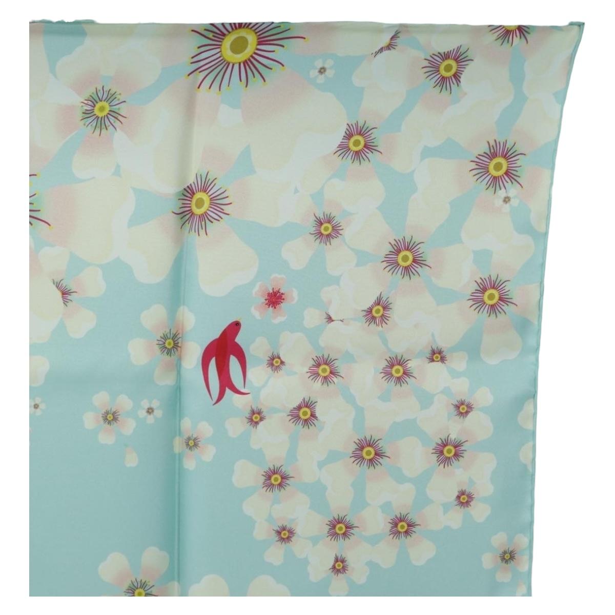 Van Cleef & Arpels Scarf Silk Light Blue Auth am11617M