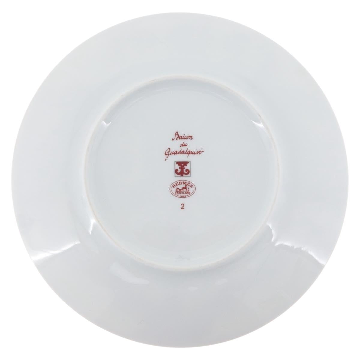 HERMES Guadalquivir Plate Pottery Red Auth am11618