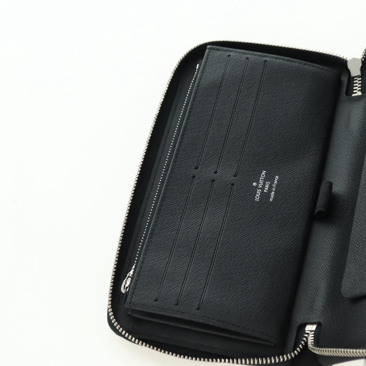 LOUIS VUITTON Epi Zippy Organizer Long Wallet Black M63852 LV Auth am11620V