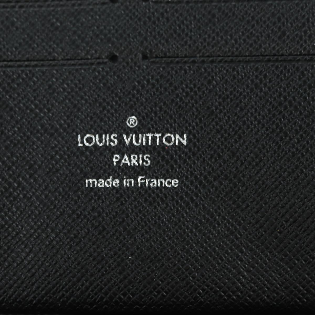 LOUIS VUITTON Epi Zippy Organizer Long Wallet Black M63852 LV Auth am11620V