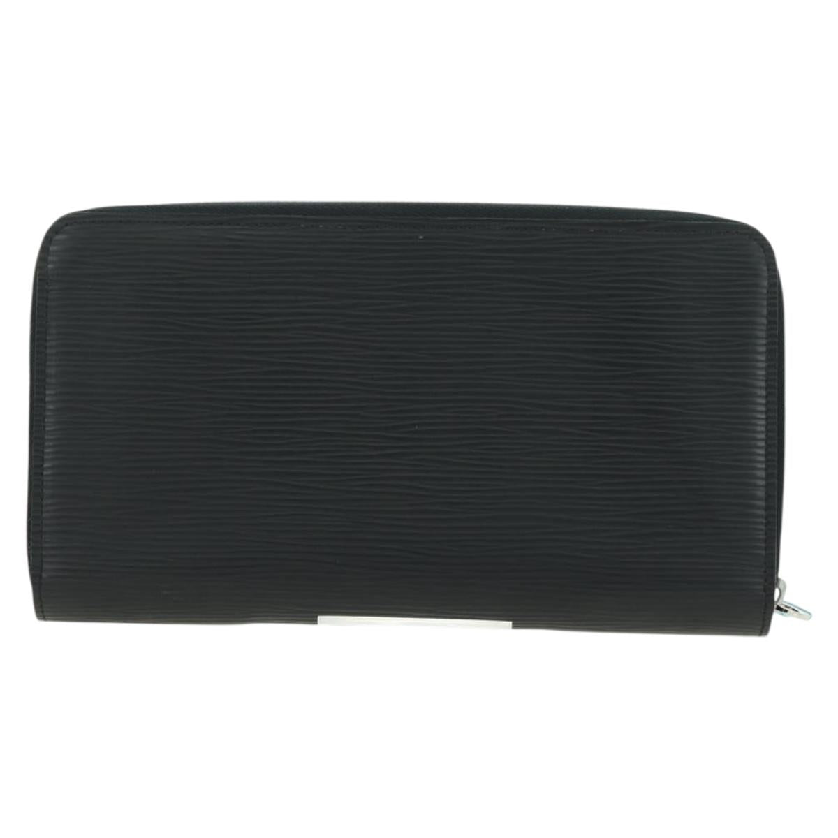 LOUIS VUITTON Epi Zippy Organizer Long Wallet Black M63852 LV Auth am11620V