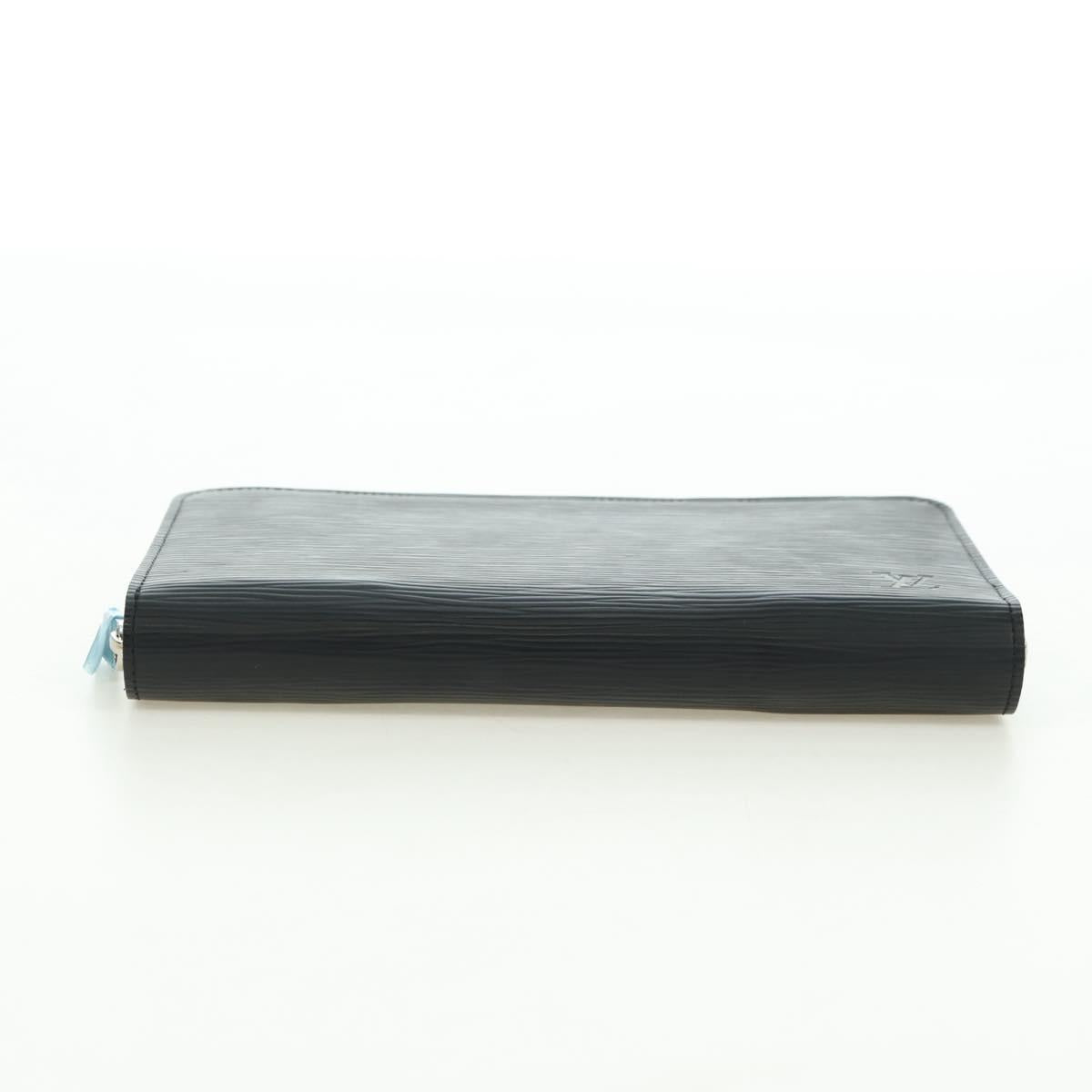 LOUIS VUITTON Epi Zippy Organizer Long Wallet Black M63852 LV Auth am11620V