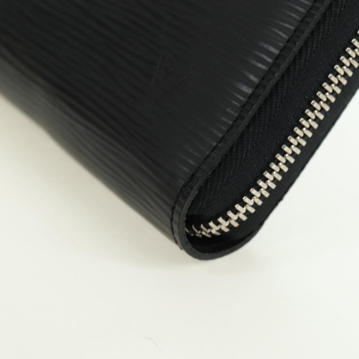 LOUIS VUITTON Epi Zippy Organizer Long Wallet Black M63852 LV Auth am11620V