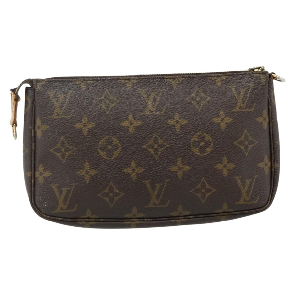LOUIS VUITTON Monogram Pochette Accessoires Pouch M51980 LV Auth am11622