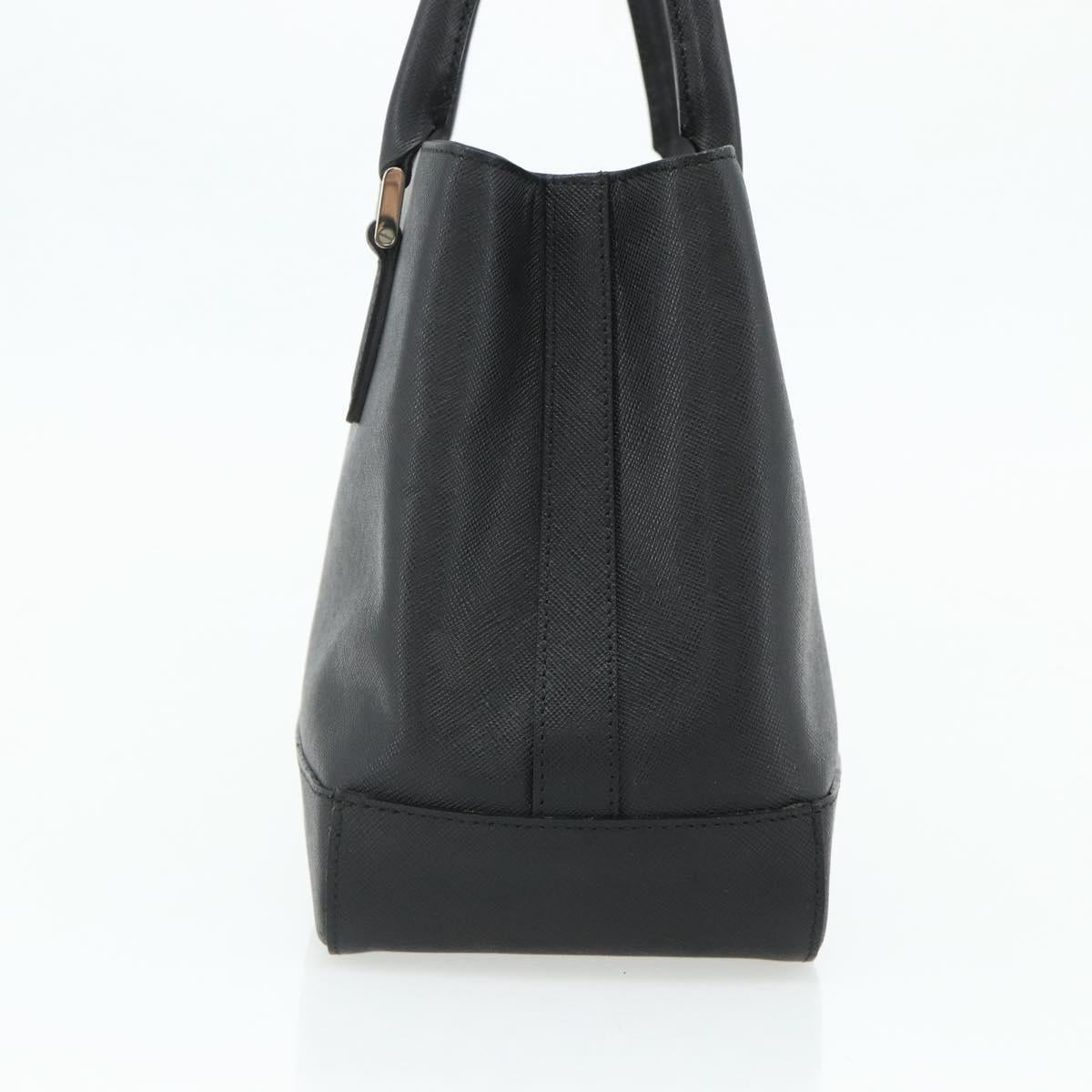 BURBERRY Hand Bag PVC Black Silver Auth am11623A